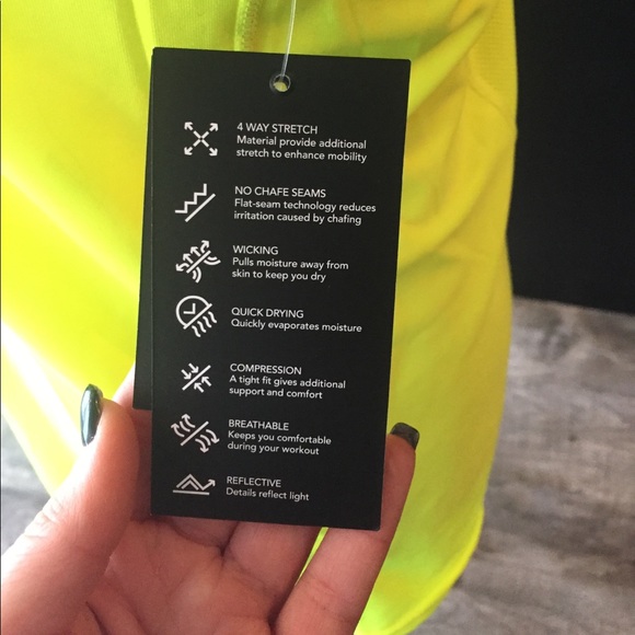 Rctiv active wear workout shirt top nwt neon - Picture 3 of 6