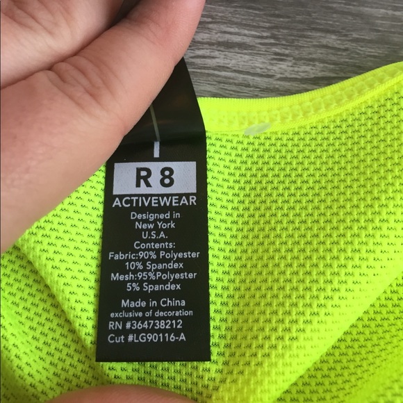 Rctiv active wear workout shirt top nwt neon - Picture 6 of 6