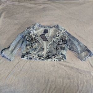 !sold! Blue crop denim jacket
