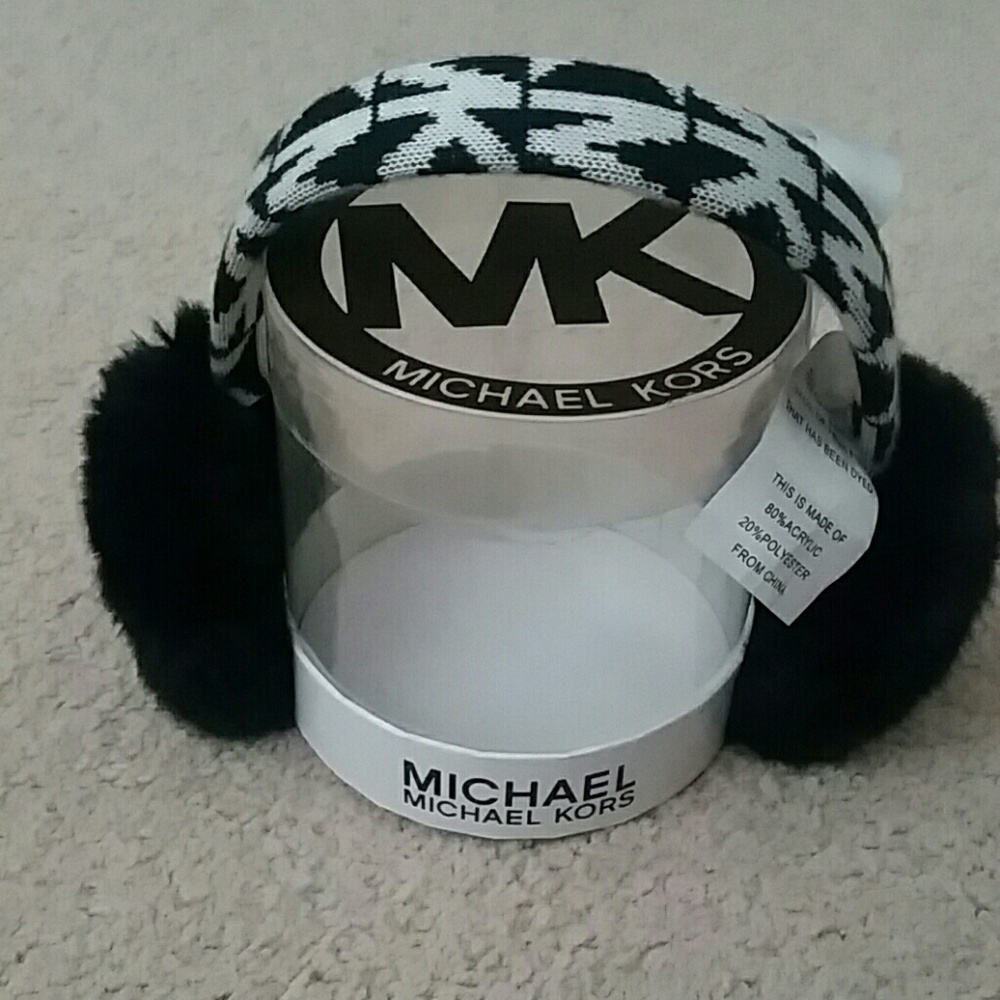 Nwt Michael Kors signature monogram earmuffs