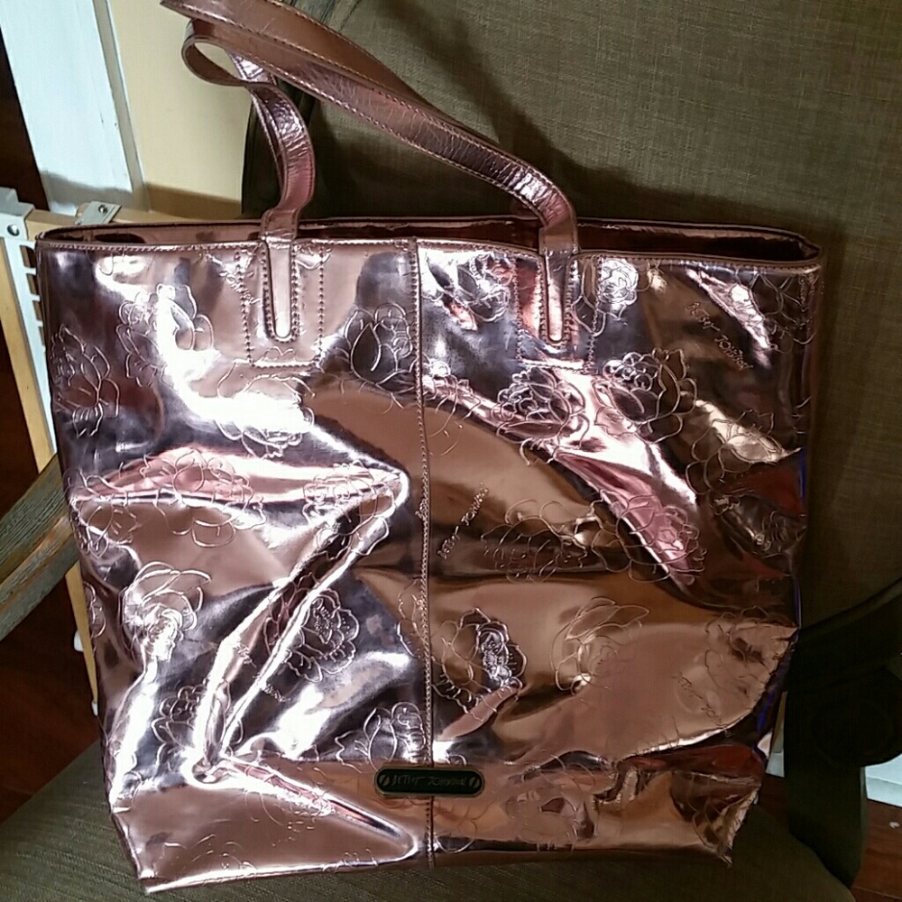 BETSEY JOHNSON METALLIC TOTE