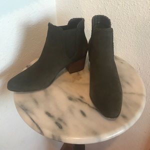 ALDO Olive Green Suede Booties