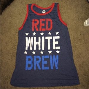 red white and brew Hybrid Tees tank top
