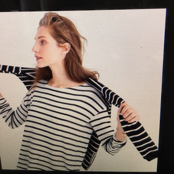 J. Crew Tops - J. Crew stripe long sleeve t shirt