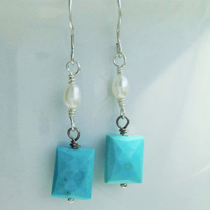 Turquoise Drop ears NWOT