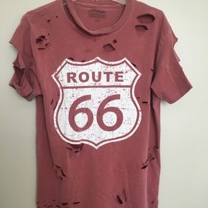Distressed Route 66 Shirt