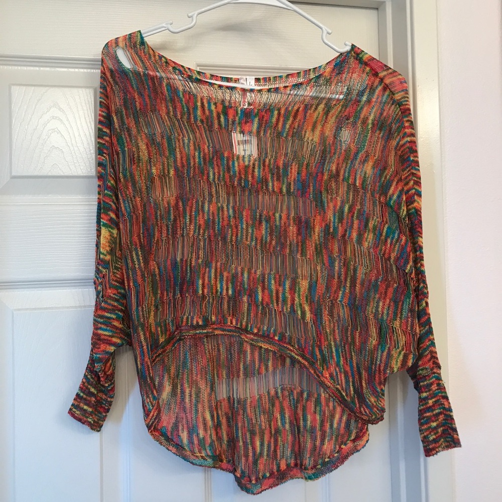 Knit see thru crop