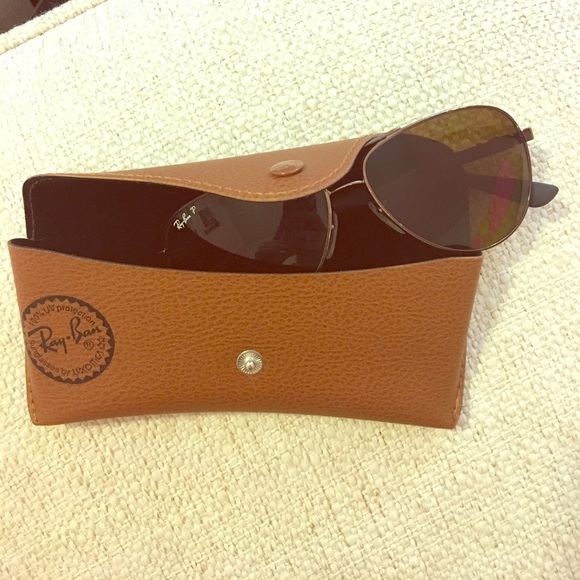 Polarized Ray Ban Aviator Sunglasses Brown