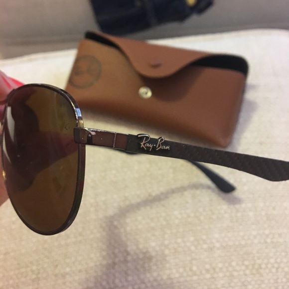Polarized Ray Ban Aviator Sunglasses Brown