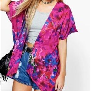 Boohoo becca tie dye kimono