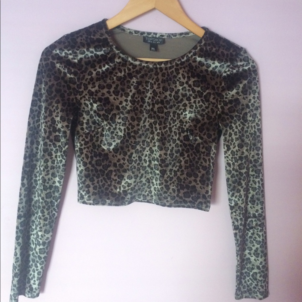 FREE with 1 purchase! Cheetah Topshop crop top