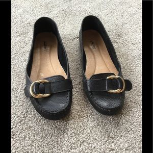 J crew black driving moccasins shoes 8