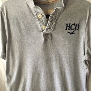 XL Hollister gray Henley shirt