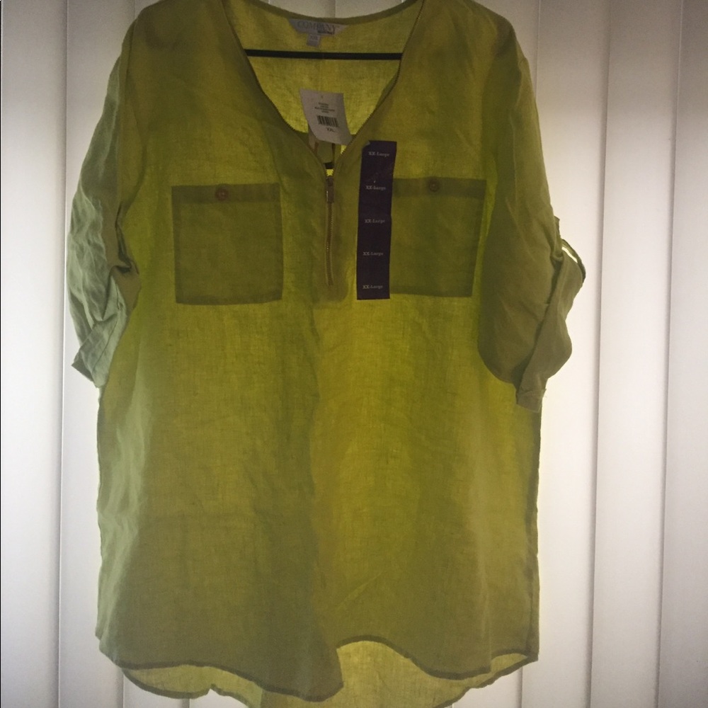 Mid sleeve with buttons, 2 pocket front