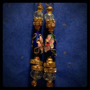 #0106 "Indigo Blues" Cloisonne' Earrings