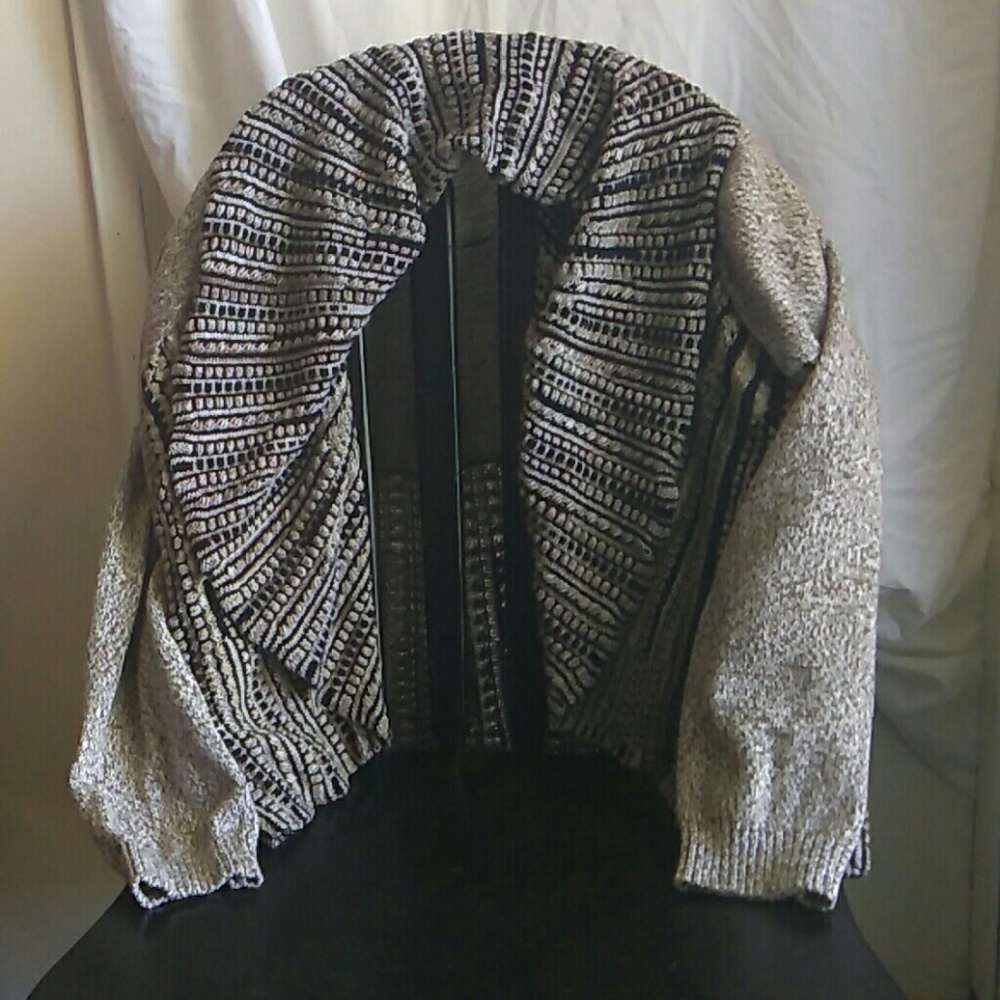 Mid length sweater shawl