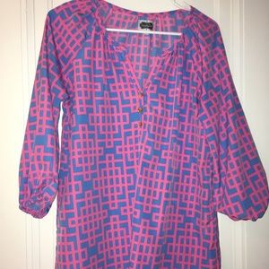 LAST CHANCE! Mudpie periwinkle and pink tunic