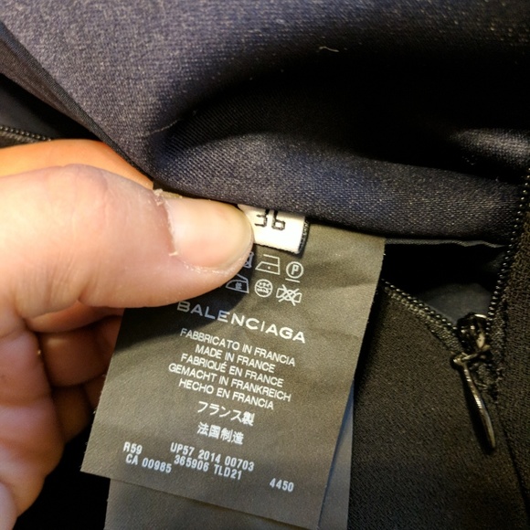 Stunning Balenciaga Navy & Black Cocktail Dress - Picture 7 of 8