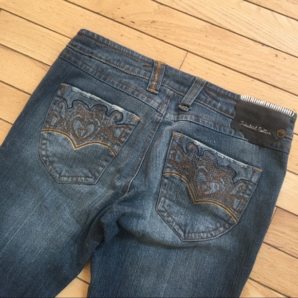 NWOT INDUSTRIAL COTTON flare jeans - Picture 5 of 8