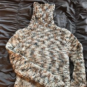 Cozy turtleneck multi-color sweater