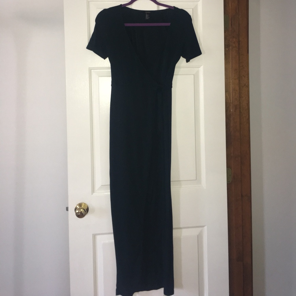 Soft, forest green wrap dress