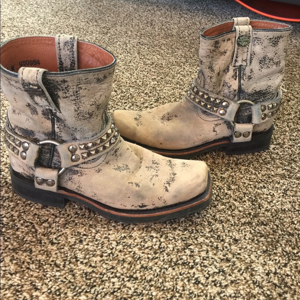 Distressed Harley Davidson Boots