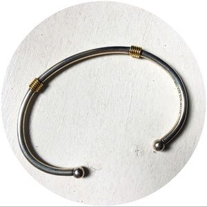 Tiffany & Co Silver and Gold Bangle Bracelet
