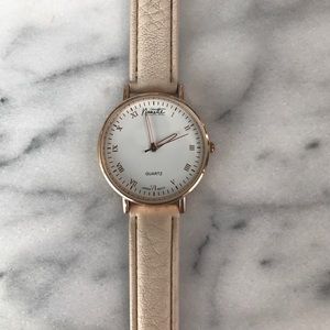 Rose Gold Watch with Blush Strap