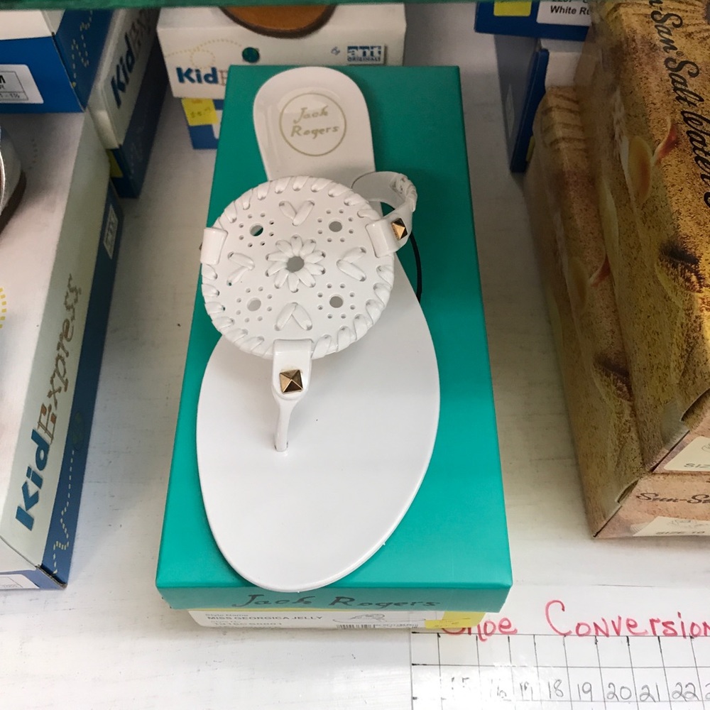 White jack roger jelly sandals miss georgica jelly