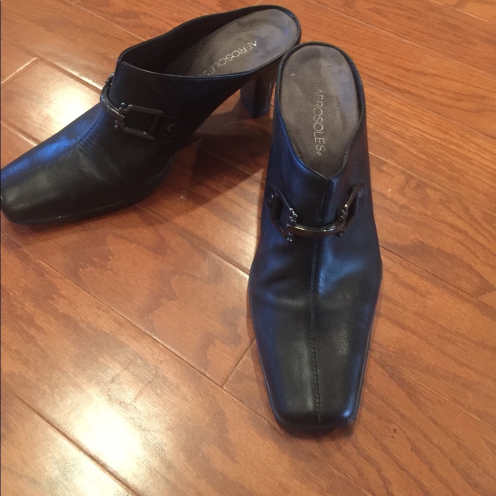 Aerosole Black mules