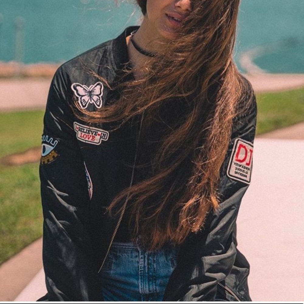 Black bomber jacket