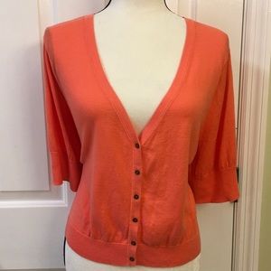 Perfect Coral 3/4 Sleeve Button Down Cardigan XXL Perfect Coral 3/4 Sleeve Button Down Cardigan XXL