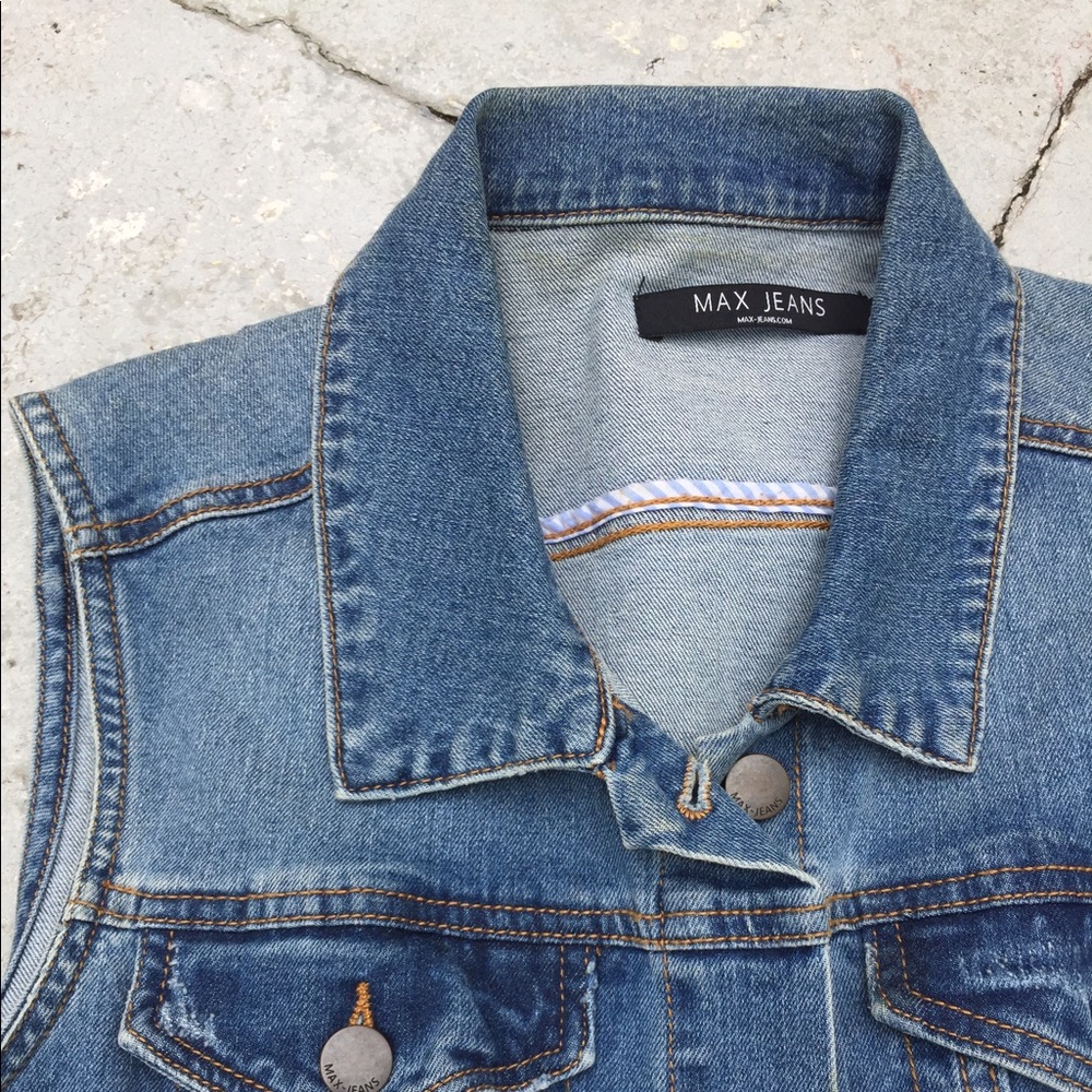MAX jeans stretchy denim vest