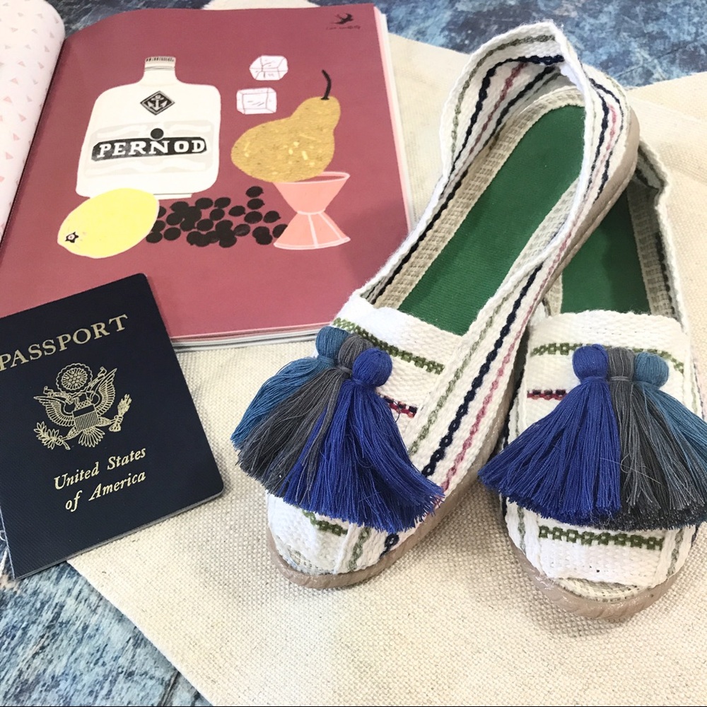 Woven Colorful Tassel Peep Toe Sandals