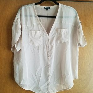 Beige short sleeve top