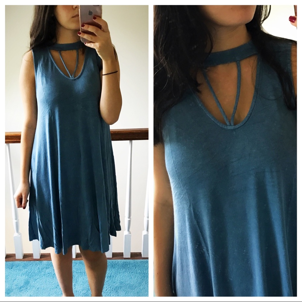 LAST ONES - super soft denim look rocker dress