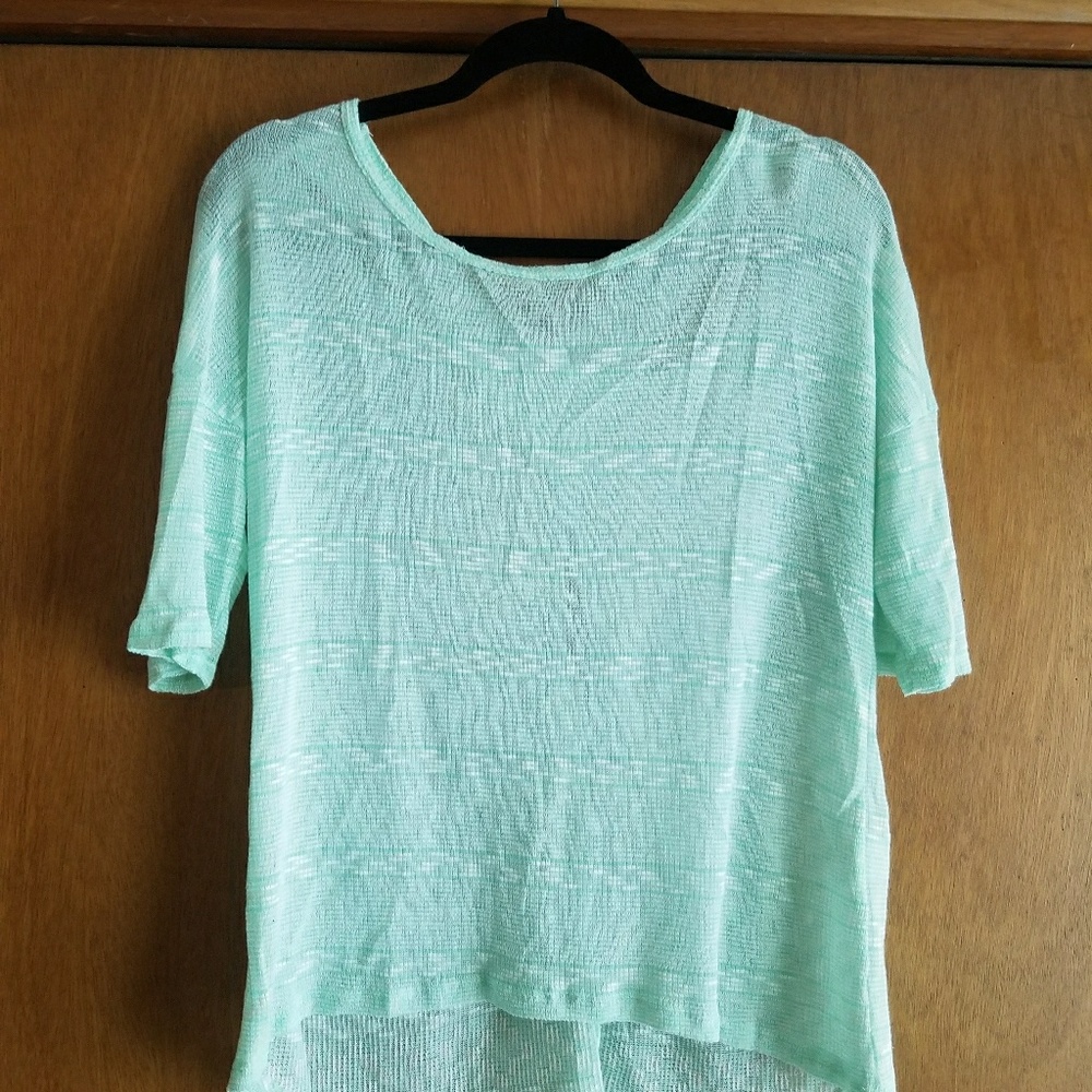 Mint green top