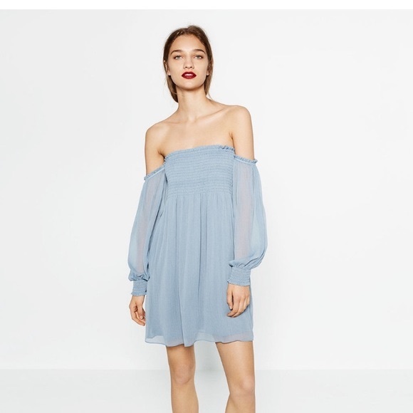 zara baby blue dress