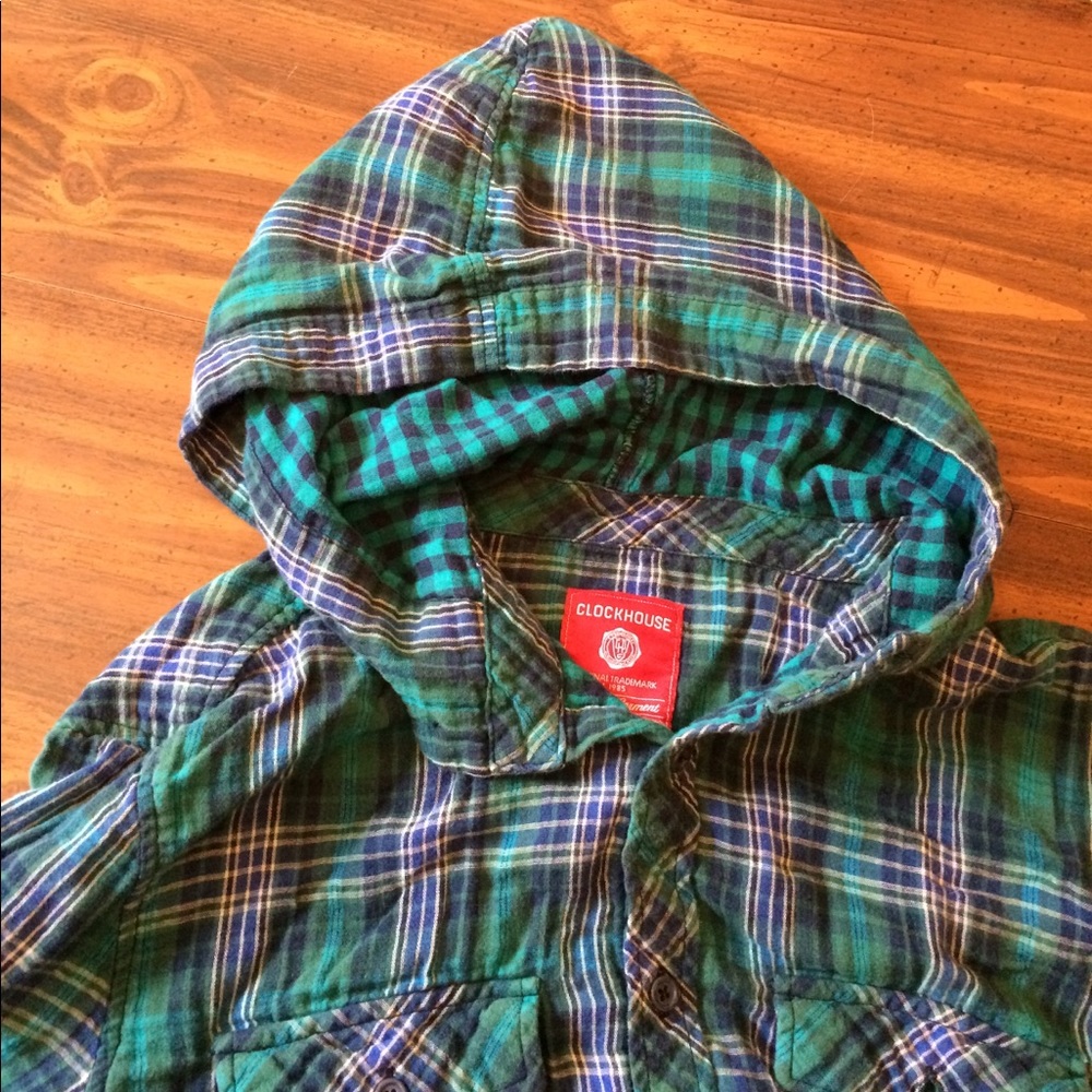 Hooded button up flannel