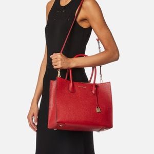 Michael Kors Red Mercer Handbag