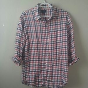 J. Crew Mens Plaid Button Down Shirt