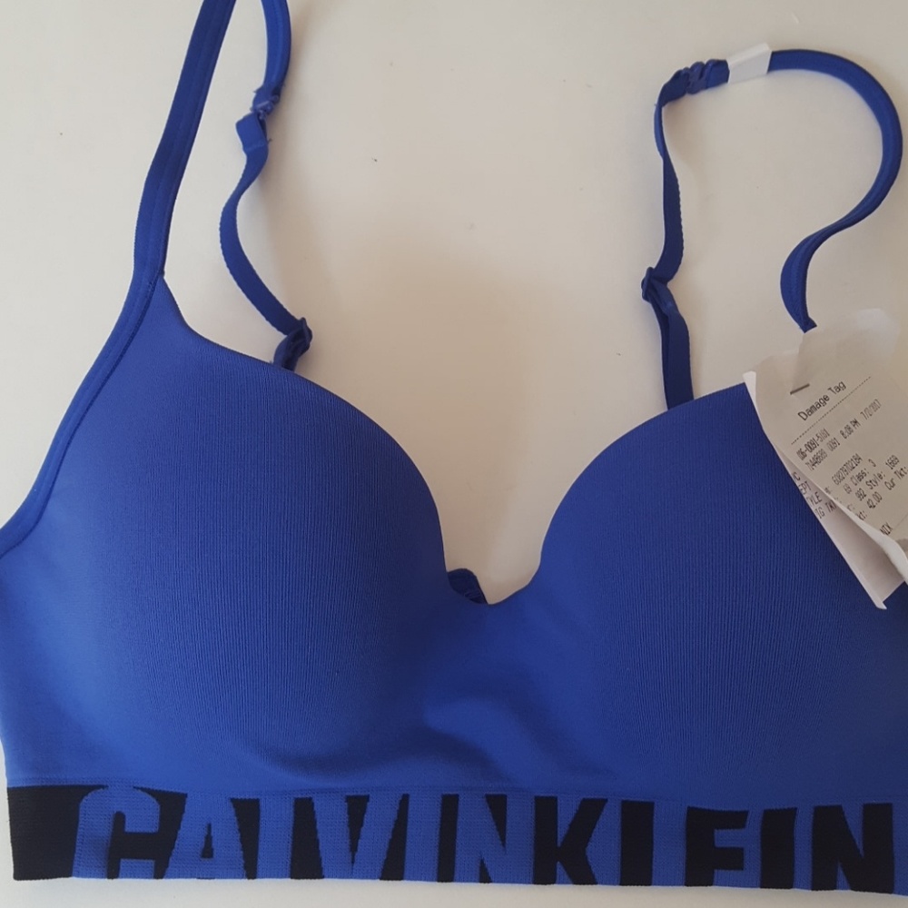 Calvin Klein ID Wide Waistband Triangle Bra New 32 - Picture 3 of 4