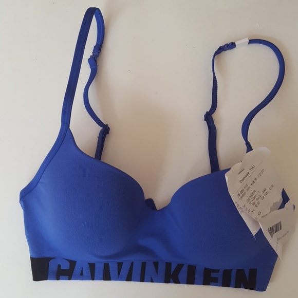 Calvin Klein ID Wide Waistband Triangle Bra New 32 - Picture 2 of 4