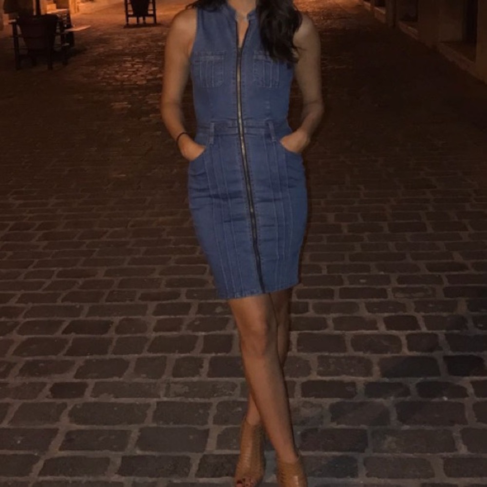 Jean zipper dress