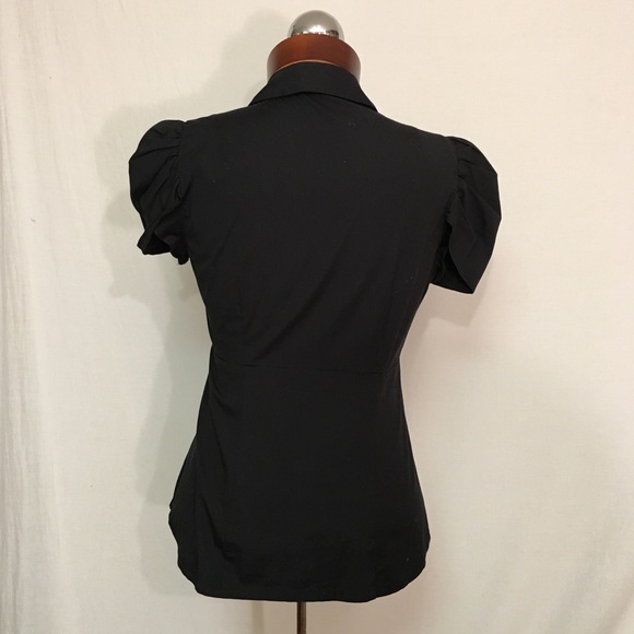 Nanette Lepore Tops - NANETTE LEPORE ruffle front puff sleeve top 4 Nanette Lepore Tops - NANETTE LEPORE ruffle front puff sleeve top 4