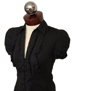 Nanette Lepore Tops - NANETTE LEPORE ruffle front puff sleeve top 4 Nanette Lepore Tops - NANETTE LEPORE ruffle front puff sleeve top 4