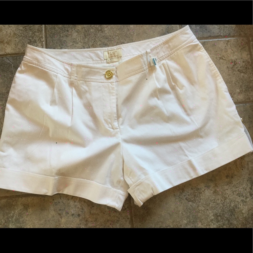 Kate Spade White cuffed shorts