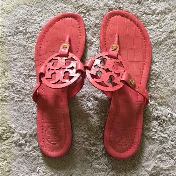 Tory Burch Shoes - AUTHENTIC Tory burch snakeskin salmon sandals