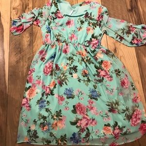 Pink blush maternity dress