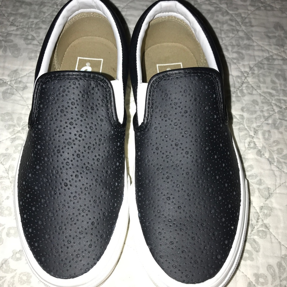 Vans Perforated Leather Slip-ons
